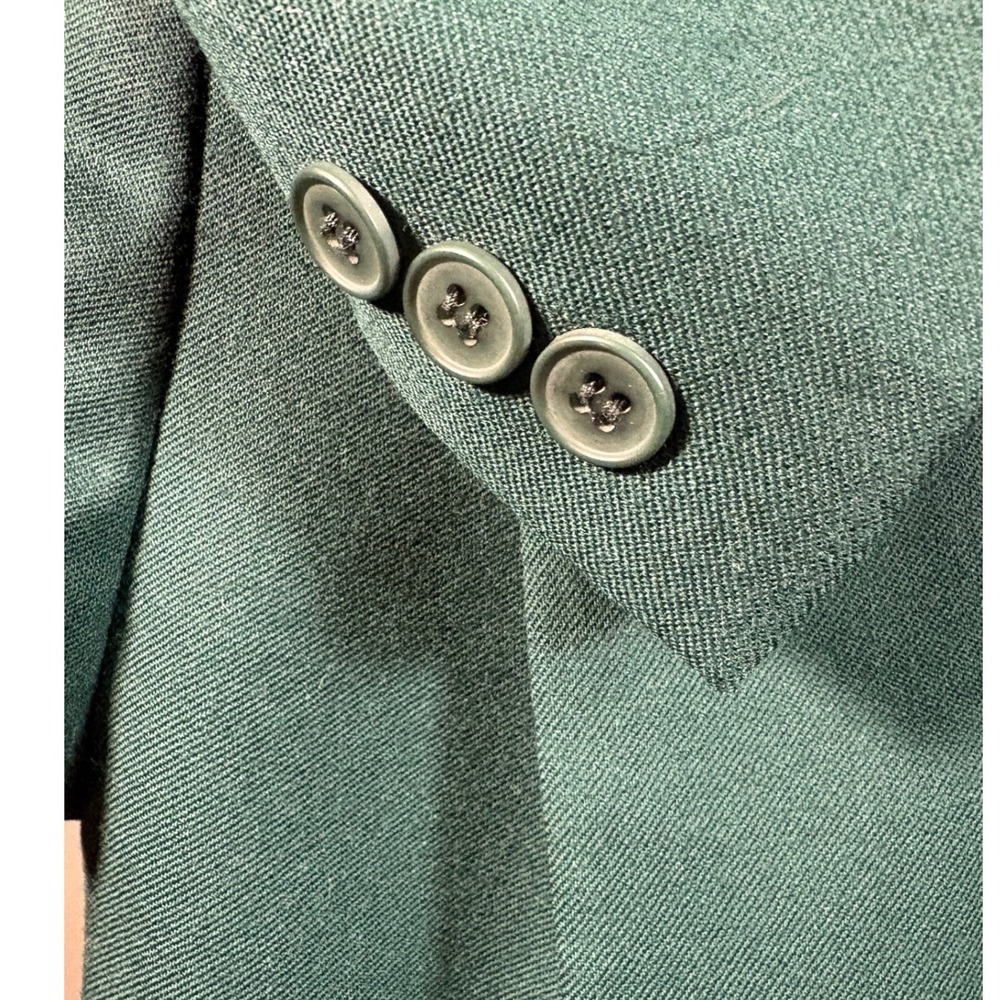 Pendleton Virgin Wool Blazer Dark Green Tailored Jacket Petite 4 - Picture 5 of 8